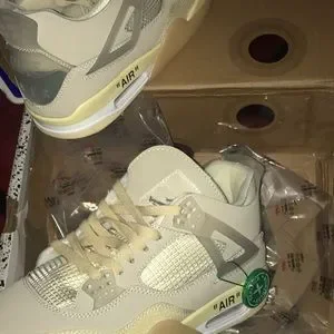 Jordan 4s off white never worn Been in my safe for few weeks I’m asking $1100 AIR JORDAN NIKE | Shoes | Jordan 4s Off White Never Worn  main image 2